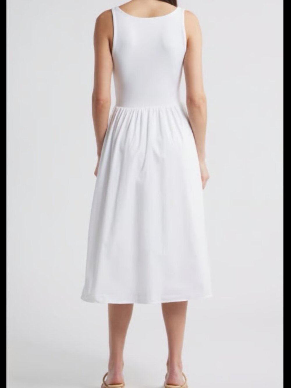 SPANX Smooth Jersey Mixed Media Midi Dress - Med - Picture 3 of 8